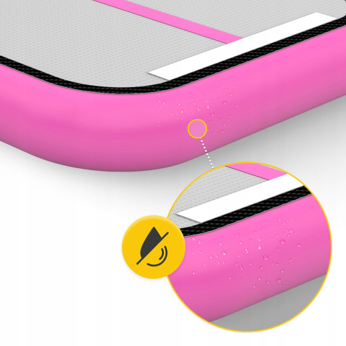  Мат гімнастичний надувний 4FIZJO Air Track Mat 400 x 100 x 15 см White/Pink (P-5907739311788) - фото №7